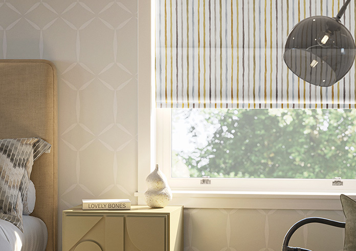 Vintage Stripe, Gold Coast - Twist&Fit Roman Blind - Image 5